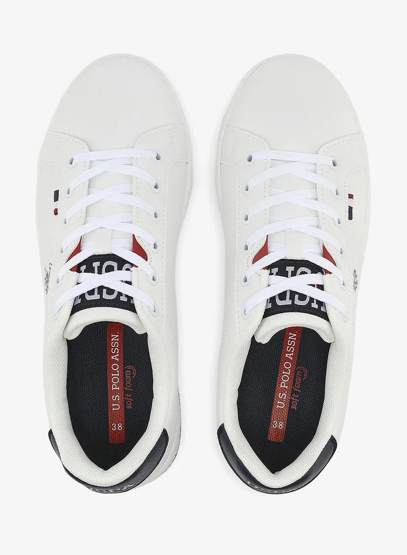 U.S. Polo Assn. white Women's White Low-Top Exclusive Lightweight Sneakers – Unmatched Comfort, All-Day Wear, Confidence in Every Step for Women | Best Price UAE